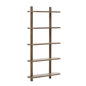 Juliet wandplank in gerookt eiken met 5 planken H:140 x D:22 x B:75 cm