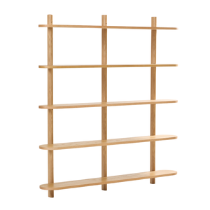 Juliet eiken wandplank met 5 planken H:140 x D:22 x B:130 cm