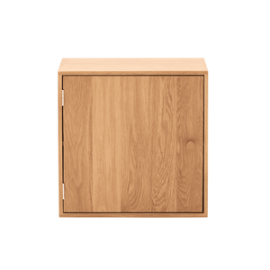 Rumi Wandplank met deur en legplank 33x20x33 cm eiken incl. muurbeugel