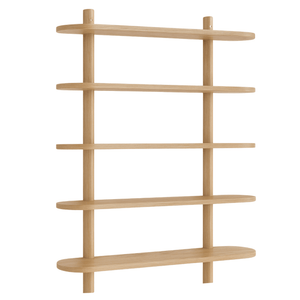 Juliet eiken wandplank met 5 planken H:140 x B:22 x B:75 cm