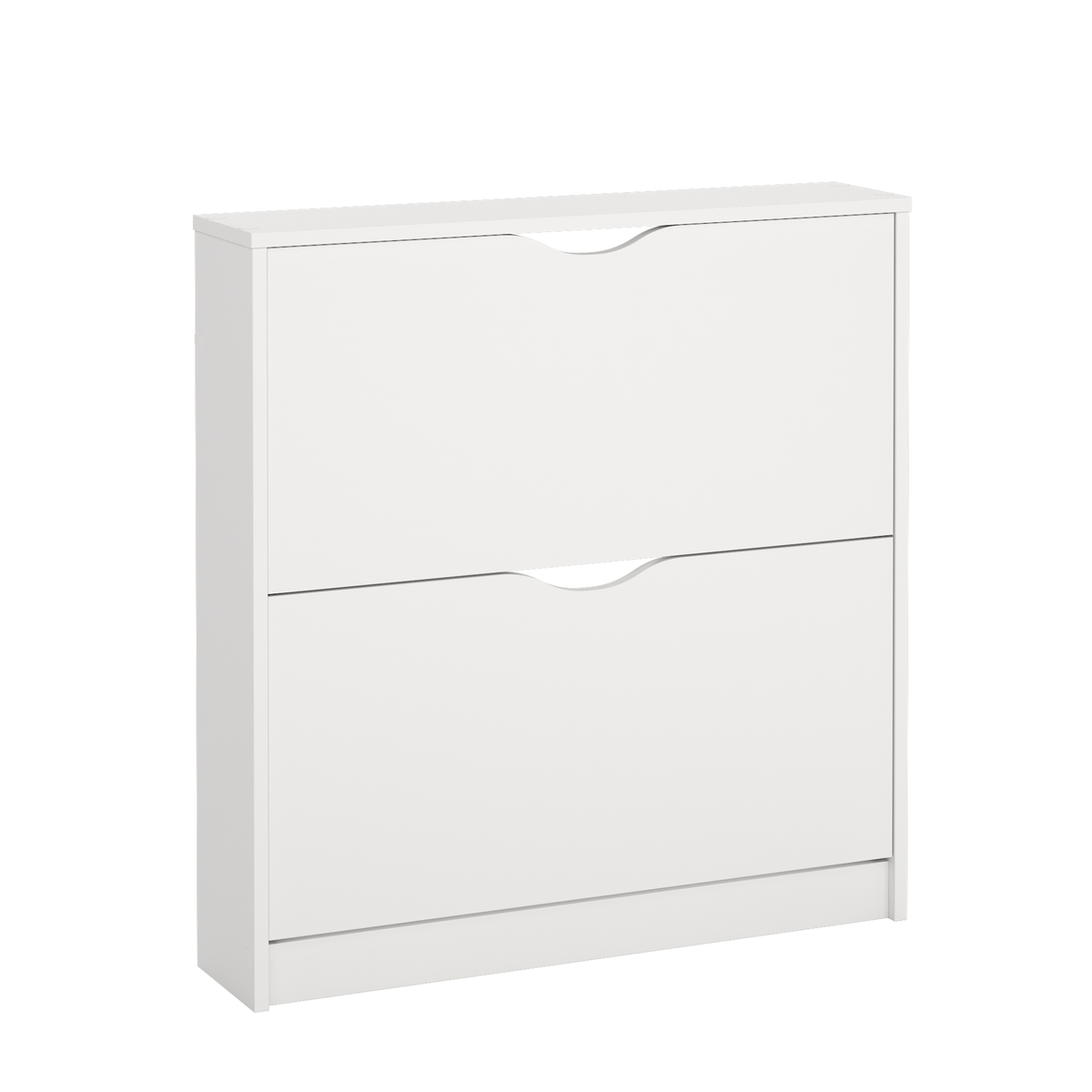 Schoenenkast - met zitplaats - met 2 lades - met open planken - Wit