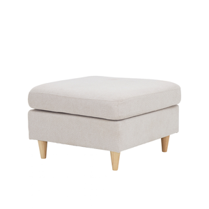 Hildur - poef in beige L: 66 x B: 66 x H: 43 cm