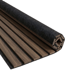 Flexibel akoestisch paneel in gerookt eikenfineer 1200x520x18 mm