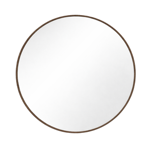 Ruthy spiegel Ø60 cm met houten lijst in gerookt eiken
