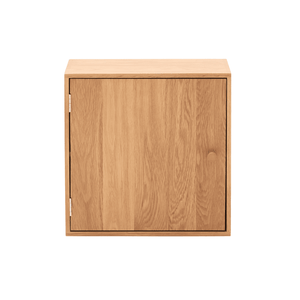 Rumi Wandplank met deur en legplank 33x20x33 cm eiken incl. muurbeugel