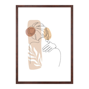 Lea fotolijst 50x70 cm gerookt hout