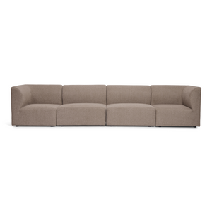 Emilia modulaire sofa in zandkleur 4 modules L: 328 x D: 79 x H: 72 cm