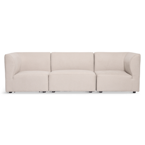 Emilia modulaire sofa in beige met 3 modules L: 243 x D: 79 cm x H: 72 cm