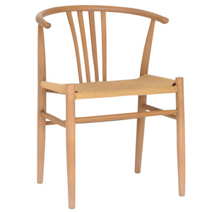 Naomi eetkamerstoel in beukenhout met gevlochten zitting