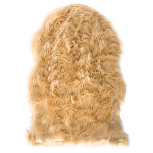 Geïmiteerd langharig lamsvacht in Beige - 65x95cm