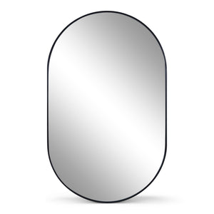 Linda ovale spiegel met zwarte lijst 50x80 cm