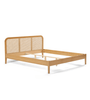 Jamie-bed in eikenhout 180 x 200 cm, inclusief bedlatten en matrassen