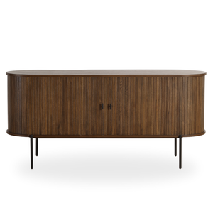 Florence jaloeziekast met lamellen in gerookt eikenhout 160x45x75 cm