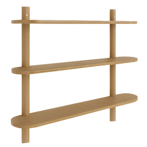 Juliet eiken wandplank met 3 planken H:100 x D:22 x B:90 cm