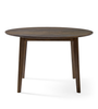 Miles - Ronde eettafel Ø120 cm in gerookt eikenfineer met visgraatmotief