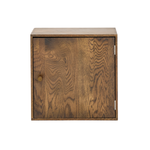 Rumi Wandplank met deur en legplank 33x20x33 cm gerookt eiken incl. muurbeugel