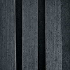 Monster van een premium akoestisch paneel in zwart eikenfineer, 150 x 120 mm