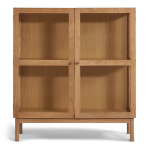 Havana eiken vitrinekast met 2 deuren - 110x40x100 cm