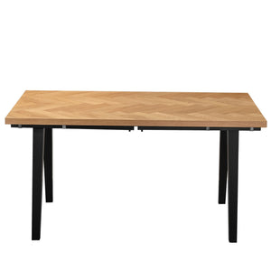 Madelina visgraattafel 150x90 cm - Gelakt eikenfineer