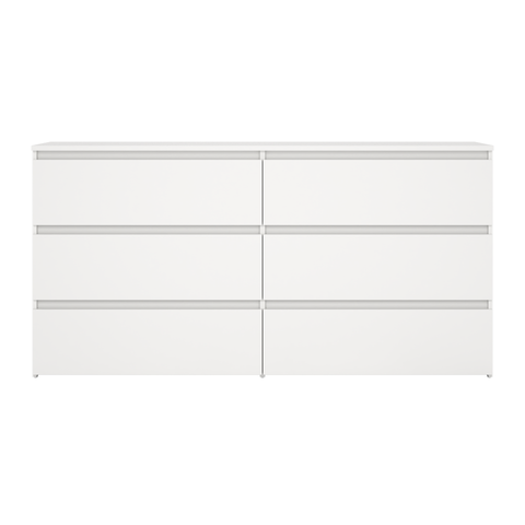 Maise commode 70x138x41 cm met 6 laden in wit