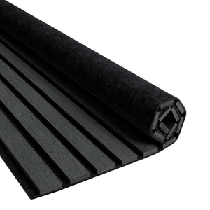 Flexibel akoestisch paneel in zwart eikenfineer 2600x520x18 mm