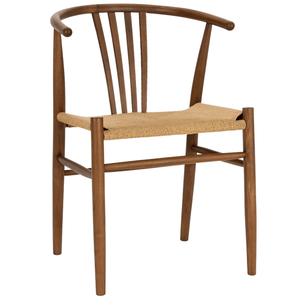 Naomi eetkamerstoel in gerookt beuken met gevlochten zitting