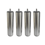 Nolan bedpoten in chroom 20x5 cm (4 stuks)