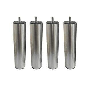 Nolan bedpoten in chroom 20x5 cm (4 stuks)