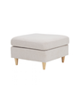 Hildur - poef in beige L: 66 x B: 66 x H: 43 cm