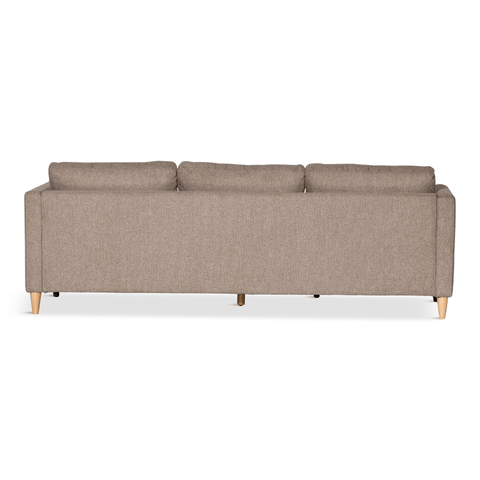 Lulu - Rechter en linker chaise longue bank in zand - L: 215 x D: 82 x H: 78 cm