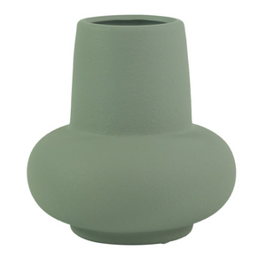 Birka keramische vaas stoffig groen 15 cm