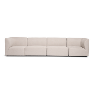 Emilia modulaire sofa in beige 4 modules L: 328 x D: 79 x H: 72 cm
