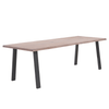 Molly Plankentafel - 300x95 cm - In Witgeolied Eiken Met A-poten - (Voorbereid voor aanzetbladen)