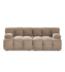 Lilie - modulaire bank in zandkleur met 2 modules - L: 190 x D: 95 x H: 64 cm