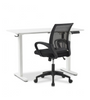 Damian verstelbare werktafel 115 x 60 cm wit + Lucas bureaustoel