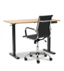 Damian verstelbare werktafel 115 x 60 cm eiken + Benjamin bureaustoel