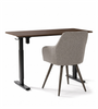 Damian verstelbare werktafel 115 x 60 cm gerookt eiken + Carlo bureaustoel