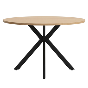 Ebbe ronde eettafel in eiken met kruispoten Ø100 cm