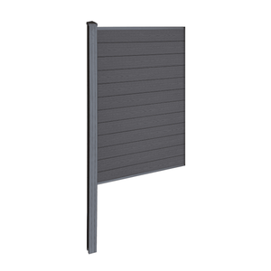 Finley modulaire composiet schutting middenmodule - H: 180 x L: 95 cm - Antraciet grijs/zwart