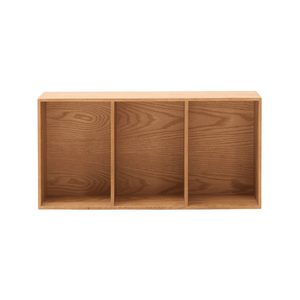 Rumi Wandplank met drie vakken 33x20x66 cm eiken incl. muurbeugel