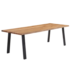 Molly Plankentafel - 200 x 95 cm - Geolied eikenhout met A-poten - (Voorbereid voor verlengbladen)