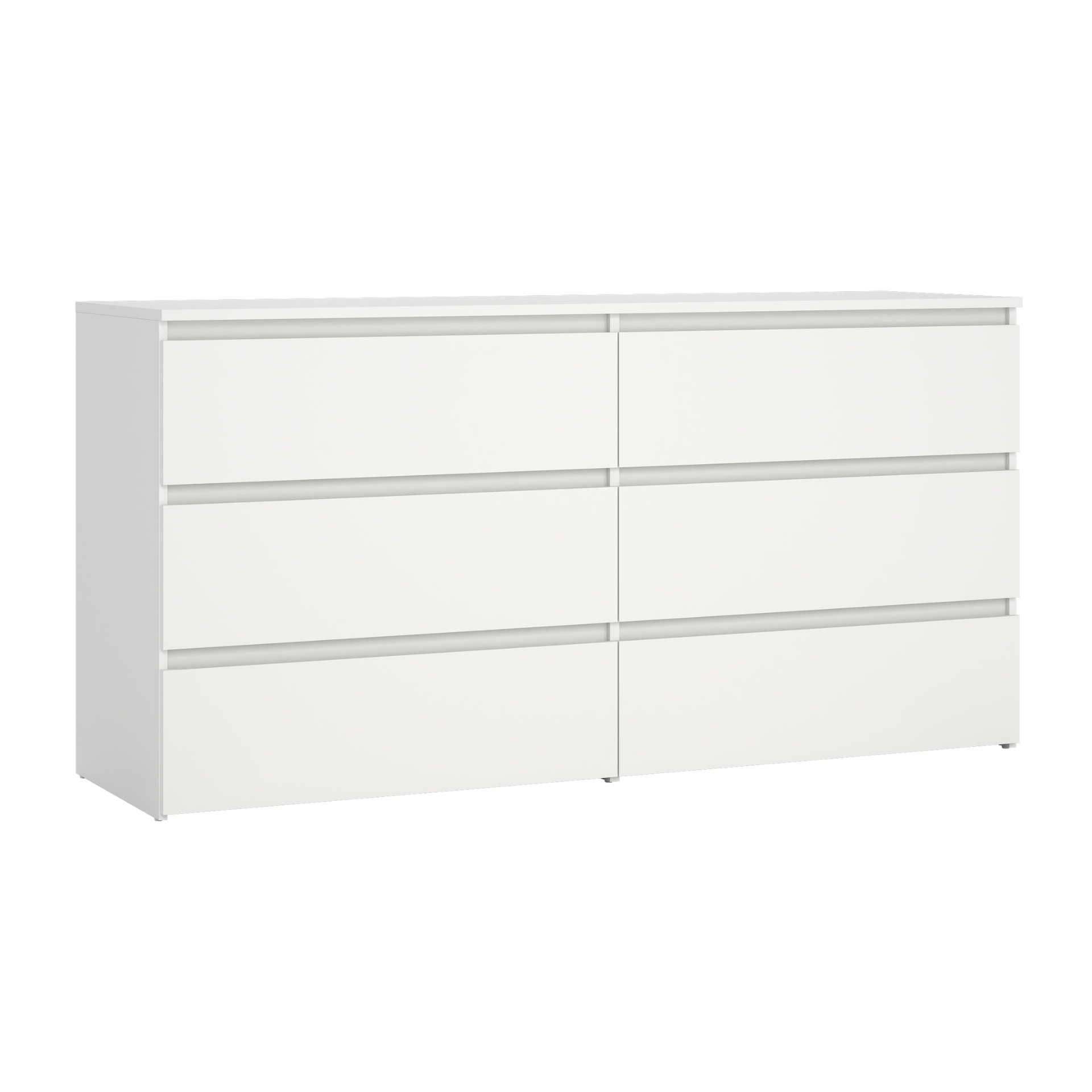 Maise commode 70x138x41 cm met 6 laden in wit– Nimara.nl