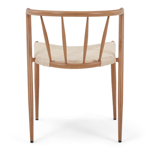 Bella - Eetkamerstoel in eikenhoutlook met gevlochten zitting