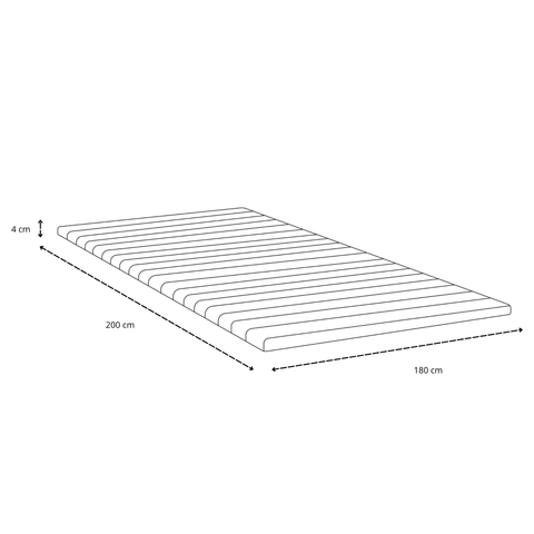 Boxspring in beige 180x200 cm met 4 cm topmatras van PU-schuim excl. poten