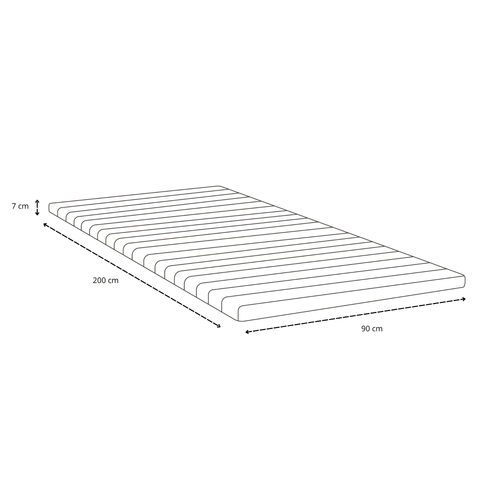 Premium boxspring in beige 90x200 cm met 7 cm topmatras van traagschuim excl. poten