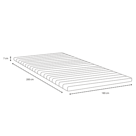 Premium boxspring in beige 180x200 cm met 7 cm topmatras van traagschuim excl. poten