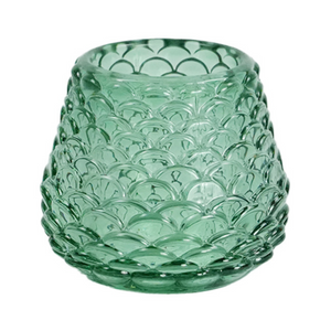 Naja glazen theelichthouder groen 7 cm