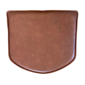 Bella - zitkussen in bruin kunstleer.