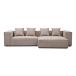 Hailey - Rechter chaiselong modulebank in zand met 2 modules L: 294 x D: 148 x H: 65 cm