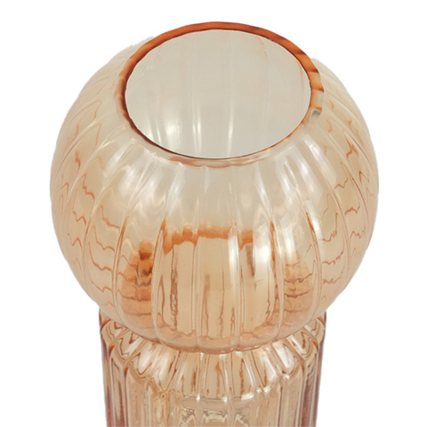 Hera glazen vaas amberkleurig 23 cm